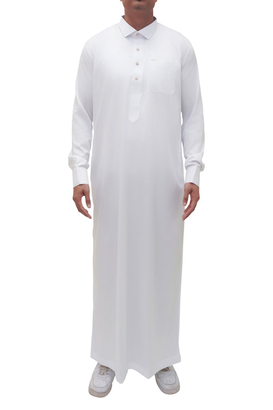 Saudi Collar Thobe - Nomad's Pearl