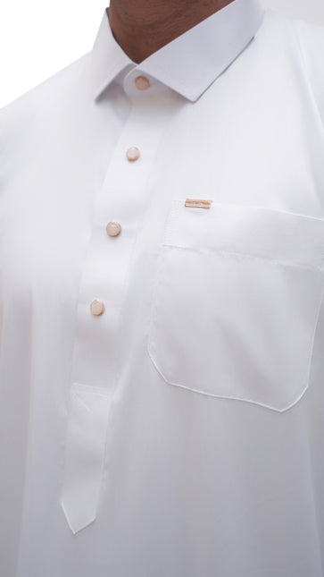 Saudi Collar Thobe - Nomad's Pearl