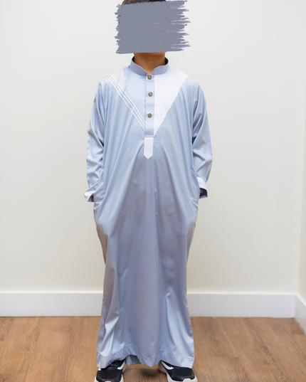 Boy's Premium Saudi Thobe - Sama Blue