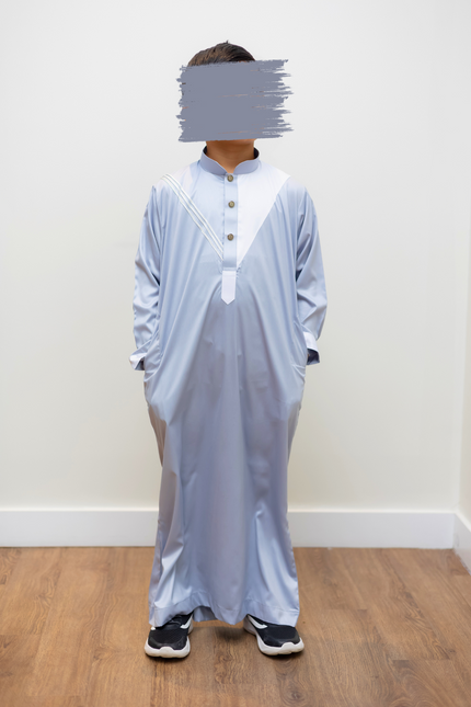 Boy's Premium Saudi Thobe - Sama Blue