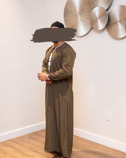 Premium Omani Thobe - Qahwa Brown