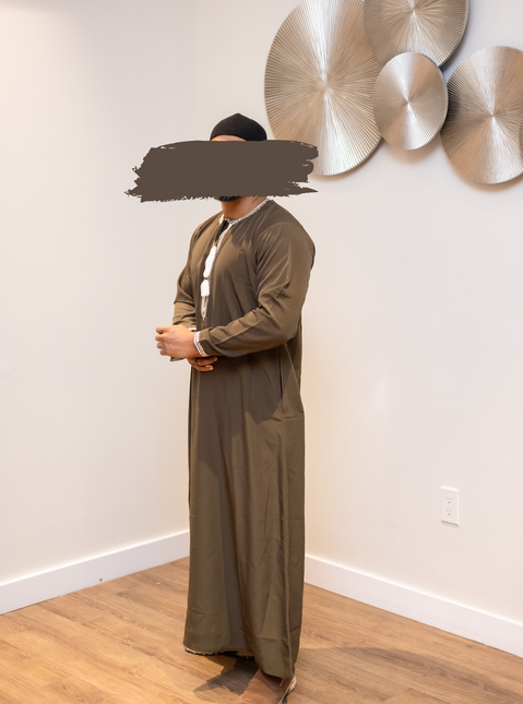 Premium Omani Thobe - Qahwa Brown