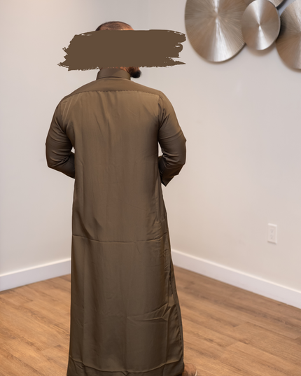 Premium Saudi Thobe - Qawah Brown