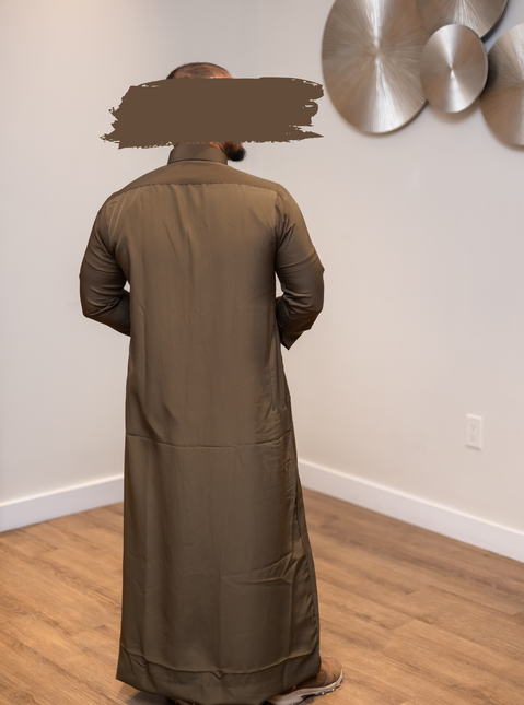 Premium Saudi Thobe - Qawah Brown