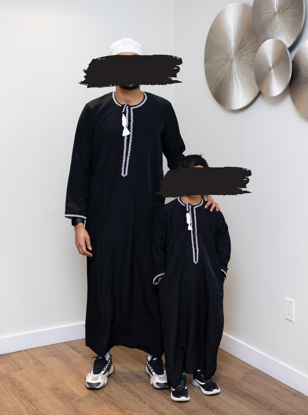 Premium Omani Thobe - Bedouin Noir