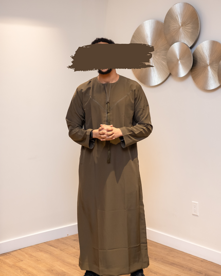Premium Emirati Thobe - Qawah Brown