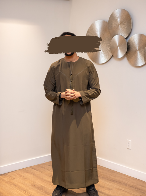 Premium Emirati Thobe - Qawah Brown
