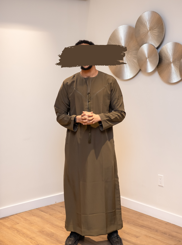 Premium Emirati Thobe - Qawah Brown