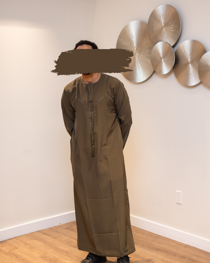 Premium Emirati Thobe - Qawah Brown