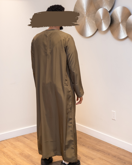 Premium Emirati Thobe - Qawah Brown