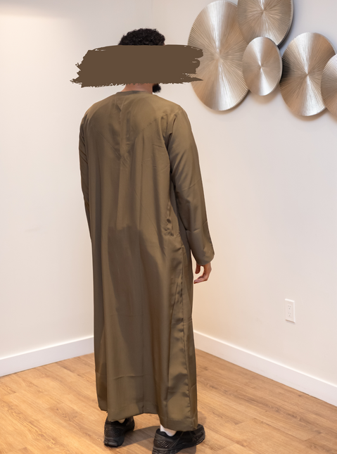 Premium Emirati Thobe - Qawah Brown