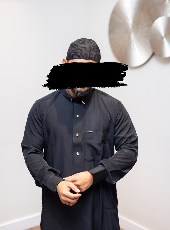 Premium Saudi Thobe - Bedouin Noir
