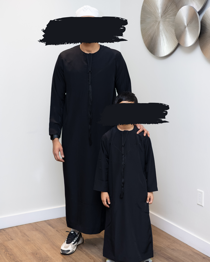 Boy's Premium Emirati Thobe - Bedouin Noir