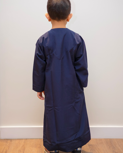 Boy's Premium Emirati Thobe - Moonlit Navy