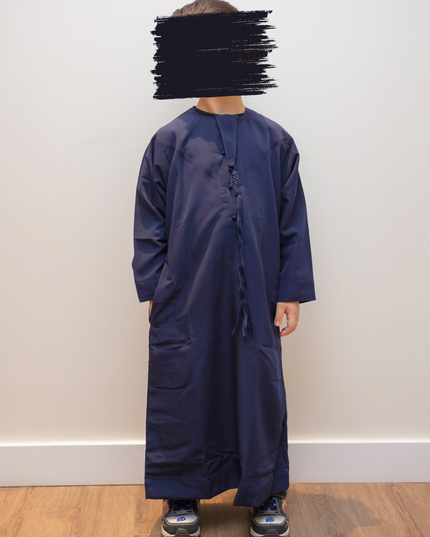 Boy's Premium Emirati Thobe - Moonlit Navy