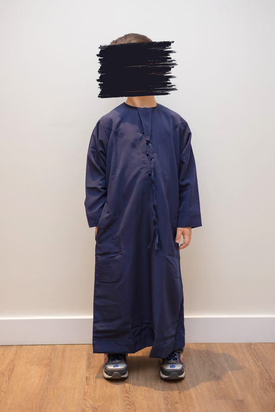 Boy's Premium Emirati Thobe - Moonlit Navy