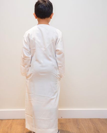 Boy's Premium Emirati Thobe - Pearl White