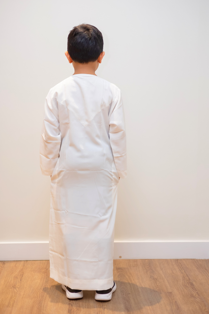 Boy's Premium Emirati Thobe - Pearl White