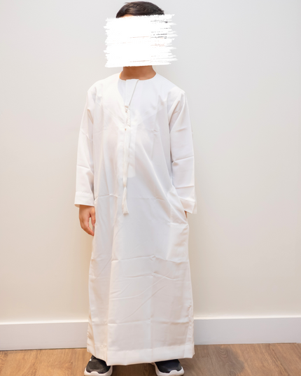 Boy's Premium Emirati Thobe - Pearl White