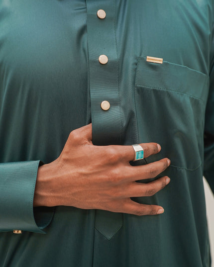 Saudi Collar Thobe - Sultan's Sage
